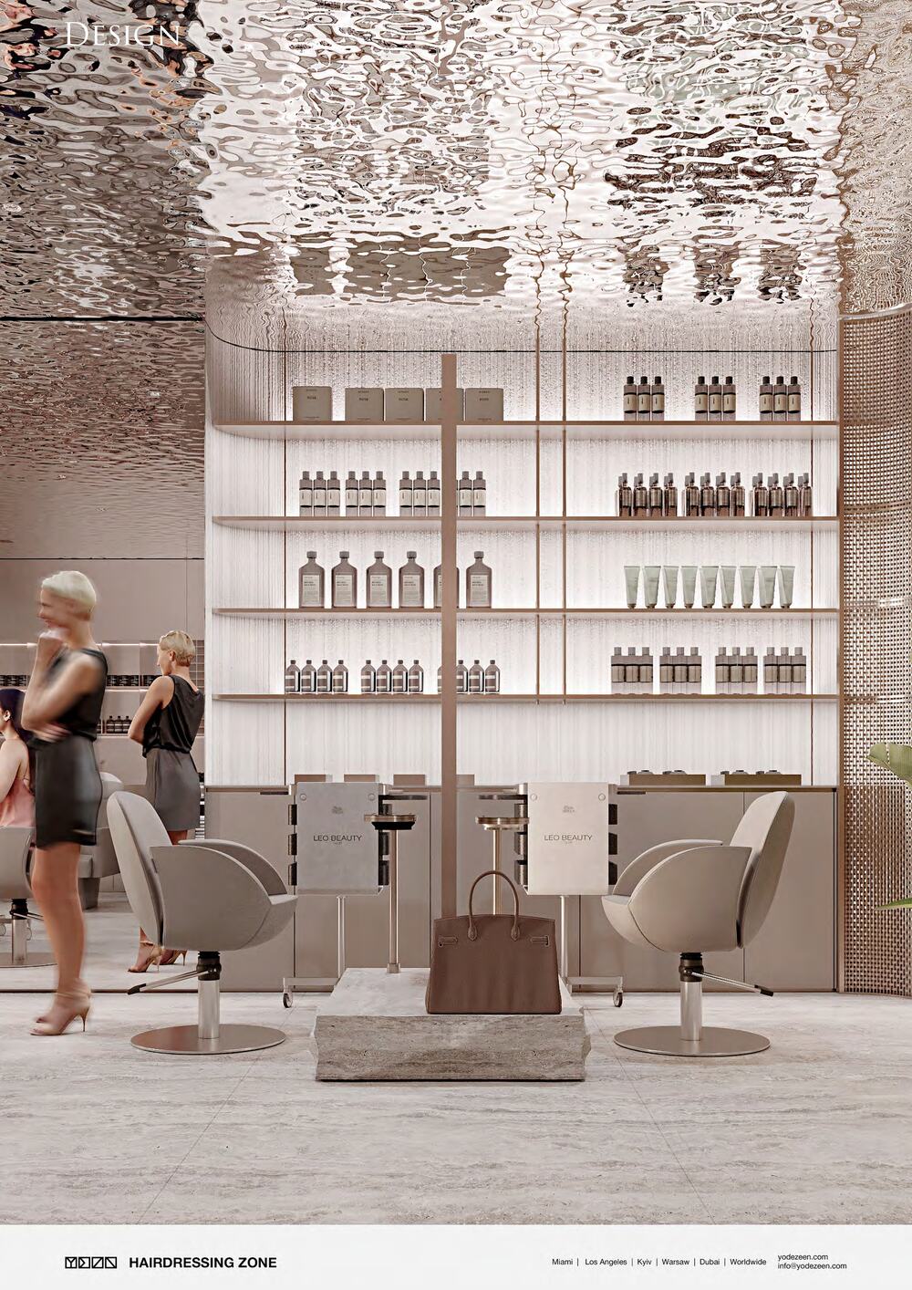 The Hair Atelier — hairdressing zone at Leo Beauty Club Dubai